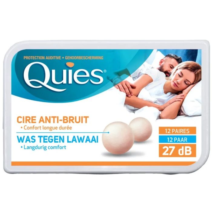 QUIES PROTECTION AUDITIVE CIRE NATURELLE  12 PAIRES
