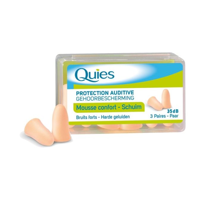 QUIES PROTECTION AUDITIVE MOUSSE CHAIRE 3 PAIRES