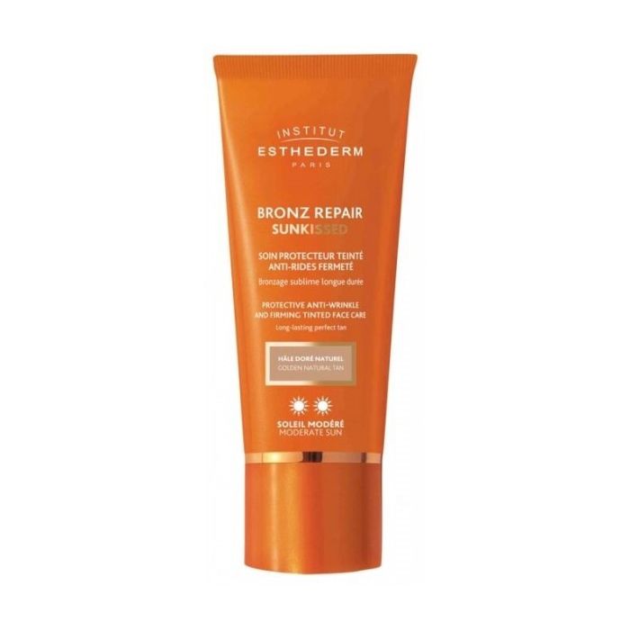 Esthederm Solaires Bronz Repair Visage Teinté Anti Rides Fermeté Soleil Modére 50Ml