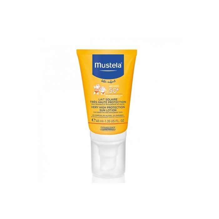Mustela bébé enfant lait solaire très haute protection spf50+ 40ml