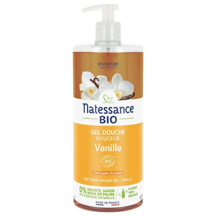NATESSANCE Gel Douche Vanille Fruitée BIO 1L