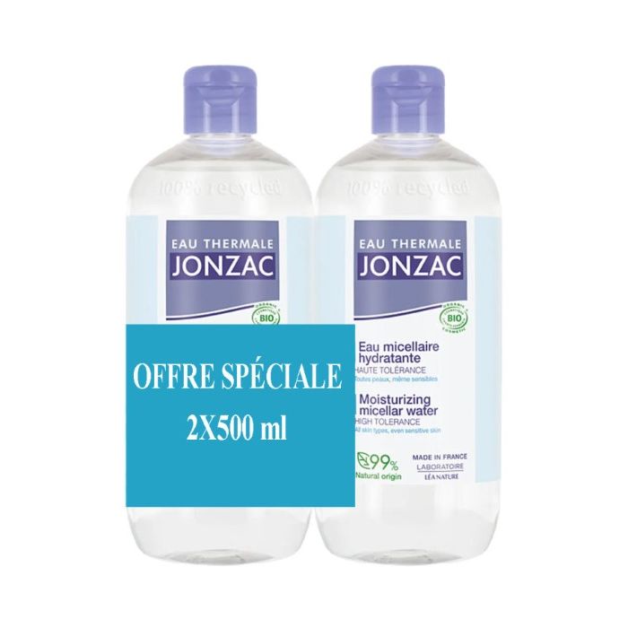 EAU THERMALE JONZAC EAU MICELLAIRE HYDRATANTE LOT DE 2 x 500ML
