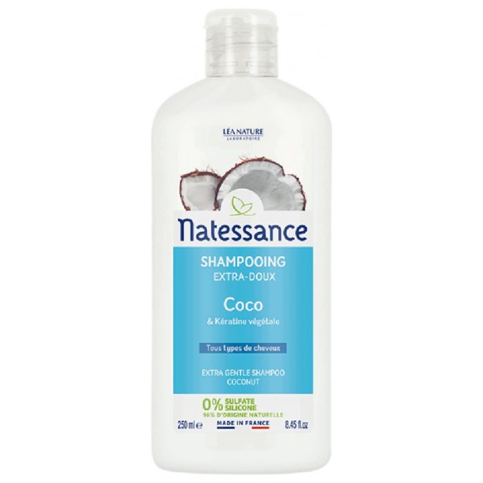 NATESSANCE Shampooing Coco et Kératine Végétale 250ml