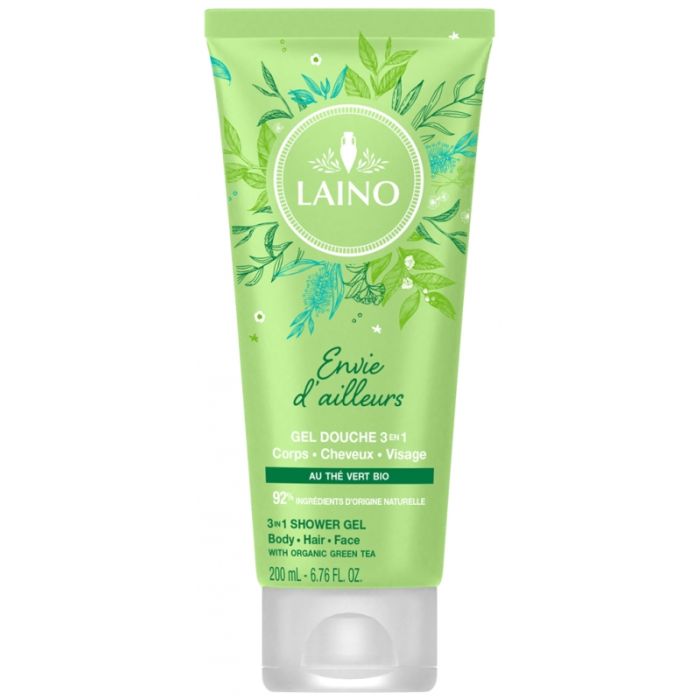 LAINO SHAMPOOING DOUCHE AU THE VERT BIO 200ML