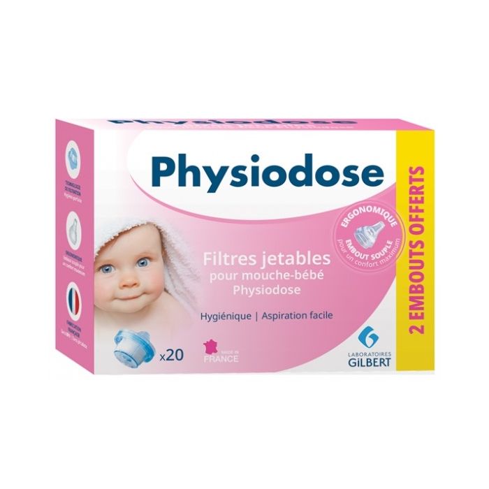 Physiodose Filtres Jetables pour Mouche Bébé x20 filtres + 2 embouts
