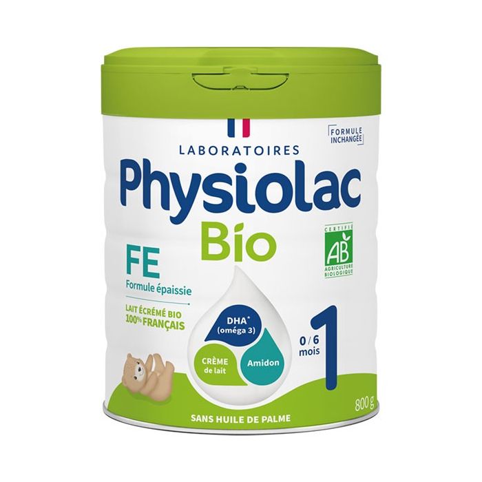 PHYSIOLAC Formule Epaissie 800g Bio Lait 1er Age