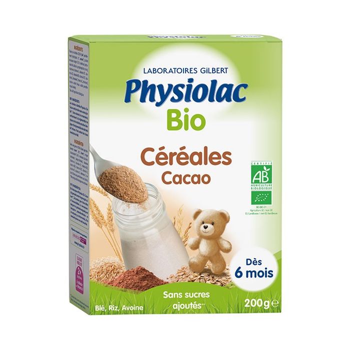 PHYSIOLAC Cereales Cacao Bio 6m+ 200g