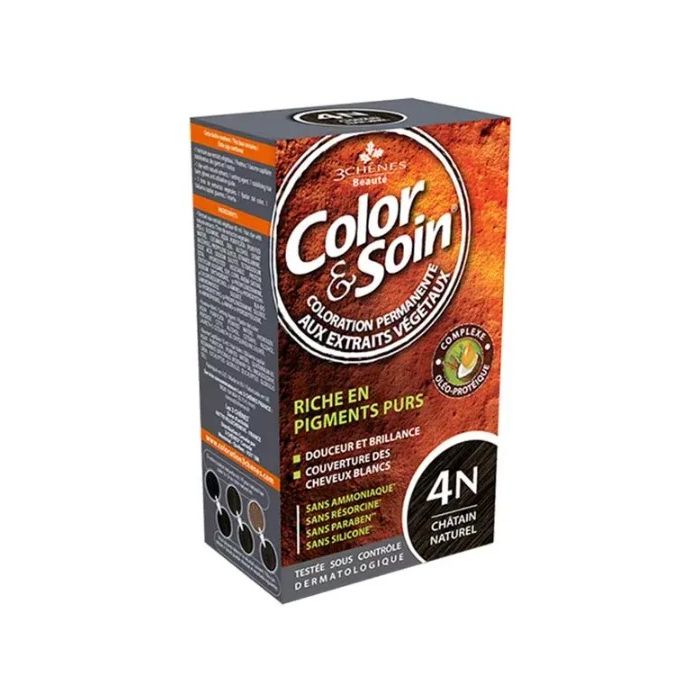 Color & Soin Coloration Permanente 3 chenes Châtain Naturel : 4N