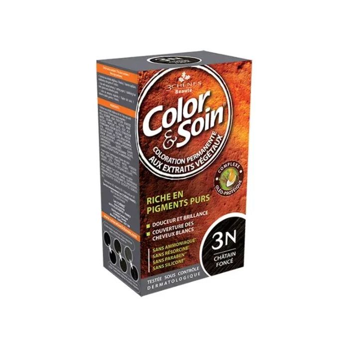 Color & Soin Coloration Permanente 3 chenes Châtain Foncé : 3N