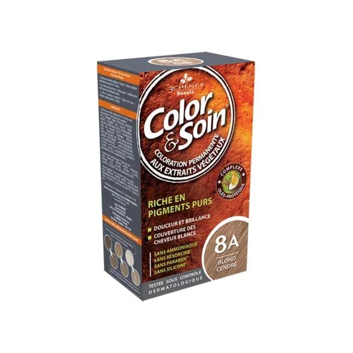 Color & Soin Coloration Permanente 3 chenes Blond Cendre : 8A