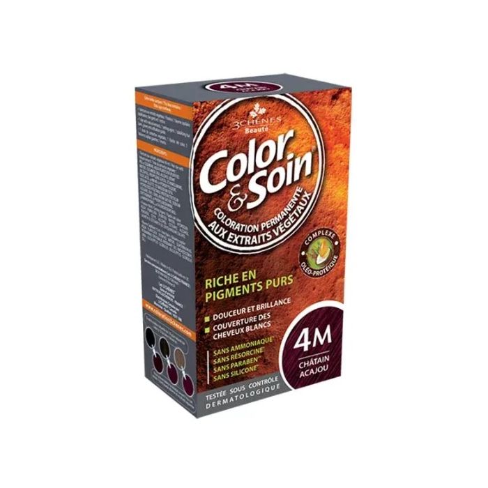 Color & Soin Coloration Permanente 3 chenes Chatain Acajou : 4M
