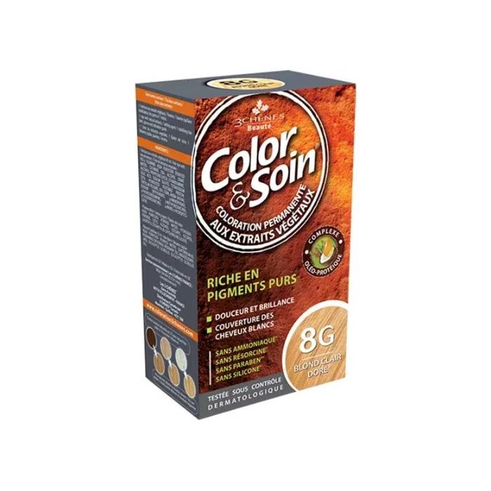 Color & Soin Coloration Permanente 3 chenes Blond Clair Doré : 8G