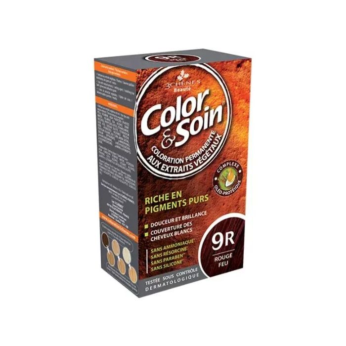 Color & Soin Coloration Permanente 3 chenes Rouge Feu : 9R