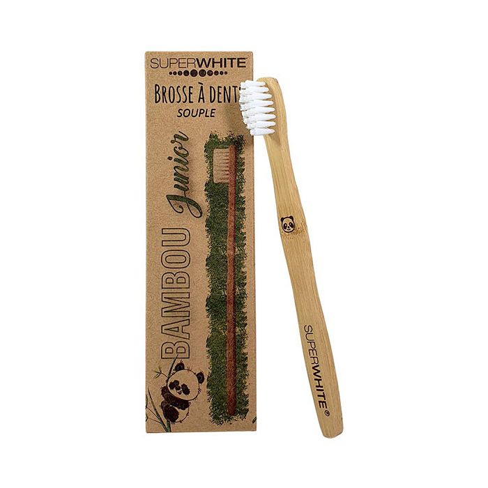 SUPERWHITE Brosse à Dents Souple en Bambou JUNIOR