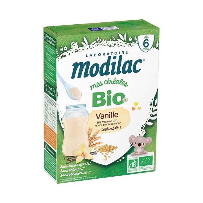 MODILAC Céréales Bio Vanille 6m+ 250g