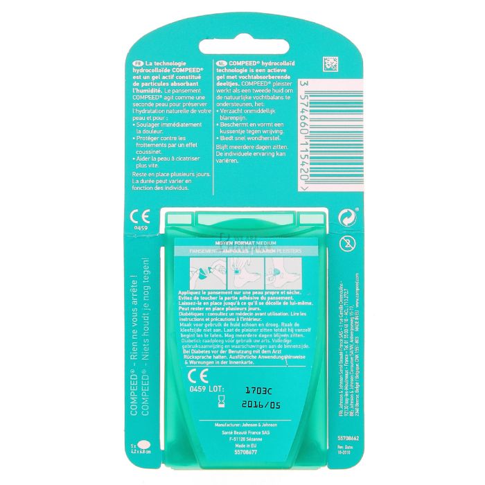 Compeed pansements ampoules moyen format x5