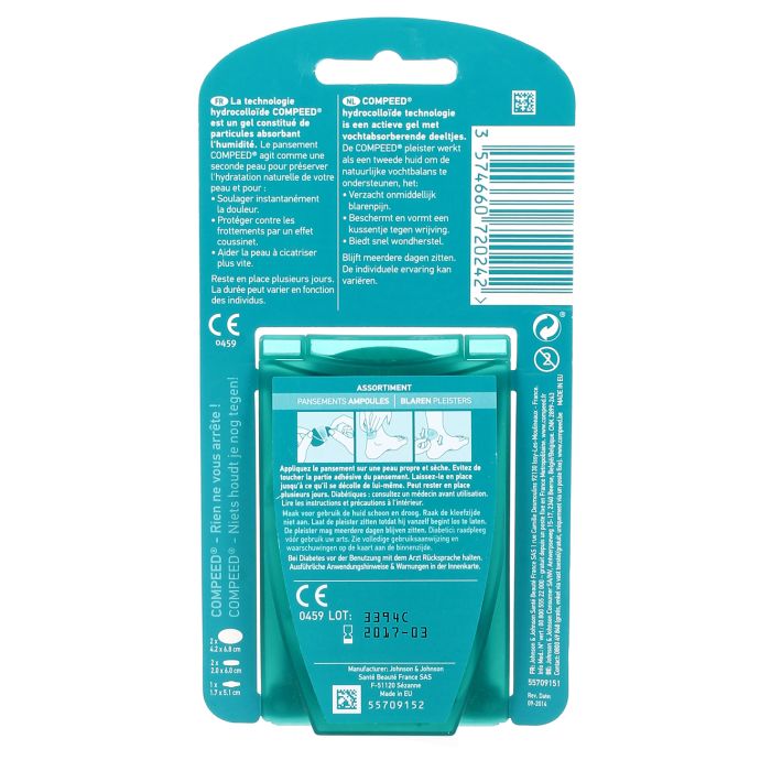 Compeed pansements ampoules assortiment x5