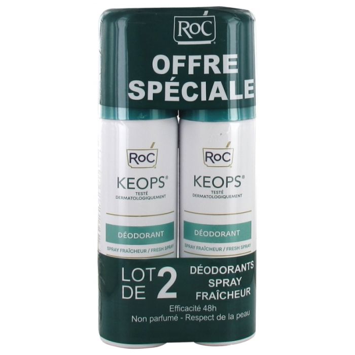 KEOPS DEODORANT SPRAY FRAICHEUR ROC 100ML x 2