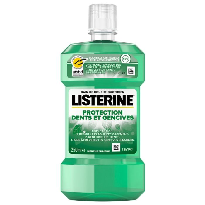 LISTERINE Protection Dents et Gencives Menthe Fraiche 250ml