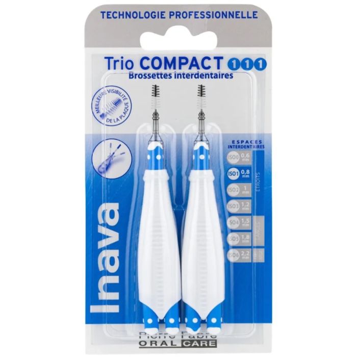 INAVA TRIO COMPACT 0.8mm ISO 1 (Bleu) - 6 Brossettes