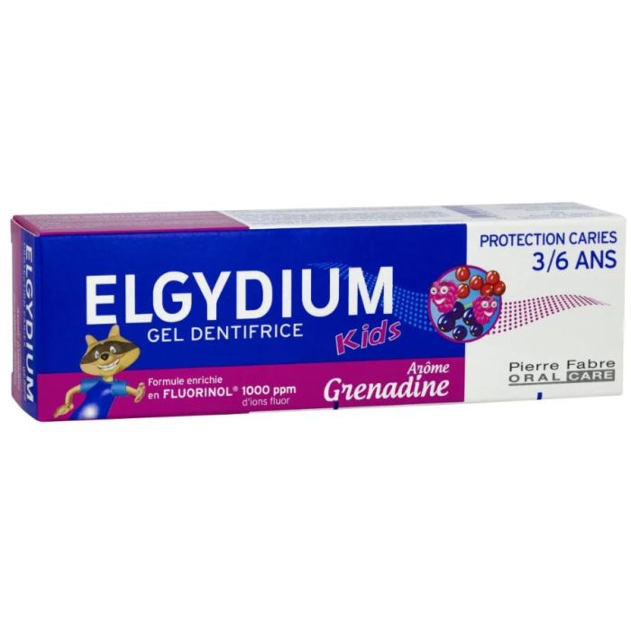 ELGYDIUM Kids Dentifrice Grenadine Enfant 3-6 ans 50ml