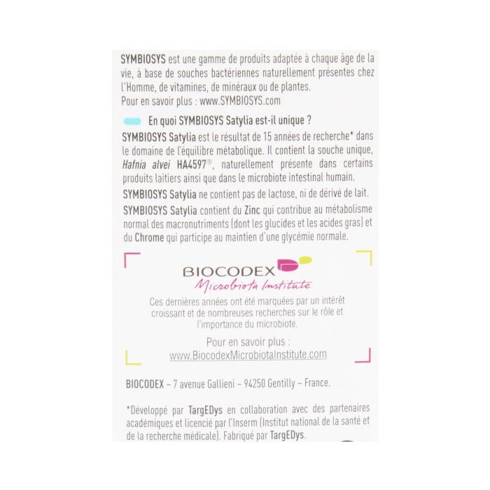 Symbiosys satylia 28 gelules