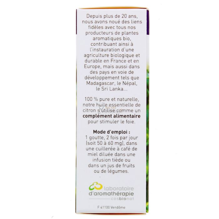 Huile essentielle de citron docteur valnet 10ml