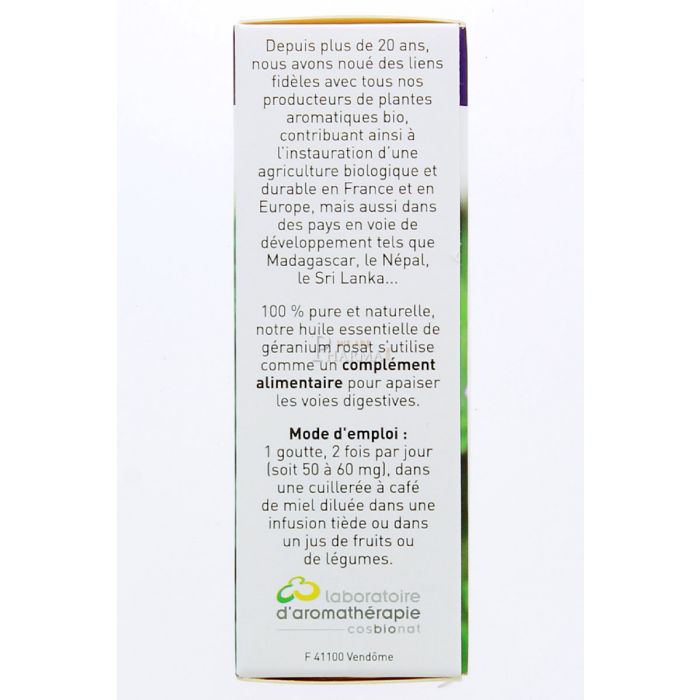 Huile essentielle de geranium rosat docteur valnet 10ml