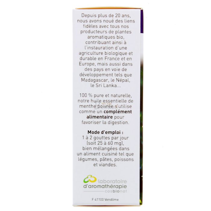 Huile essentielle de menthe poivree docteur valnet 10ml