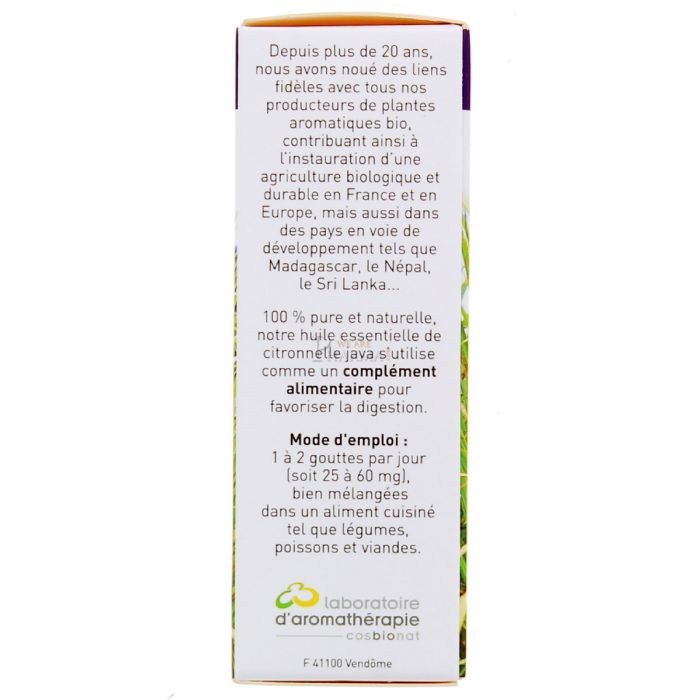 Huile essentielle de citronellle java docteur valnet 10ml
