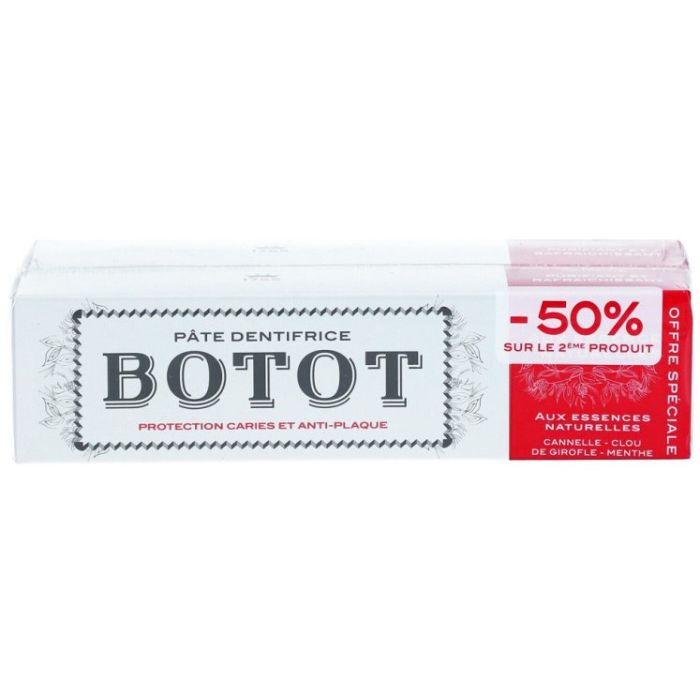 Botot dentifrice cannelle clou de girofle menthe 2x75ml