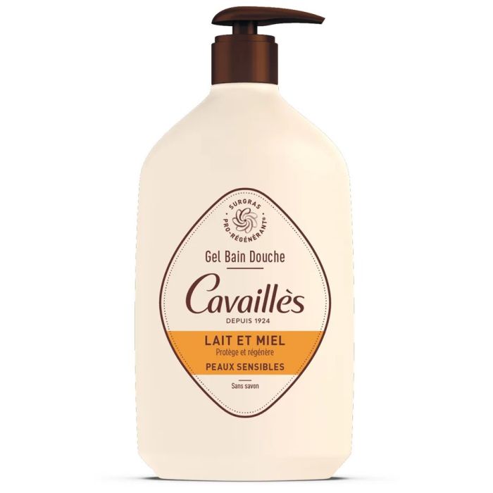 Cavailles Gel Douche Surgras Lait et Miel 1L