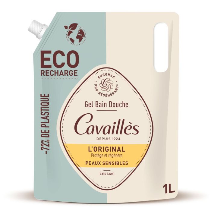 Cavailles Gel Bain Douche eco recharge original 1l