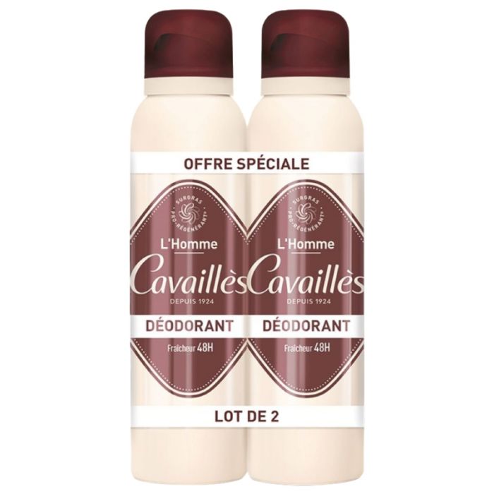 CAVAILLES Deo Homme 48H Fraicheur Spray 2x150ml