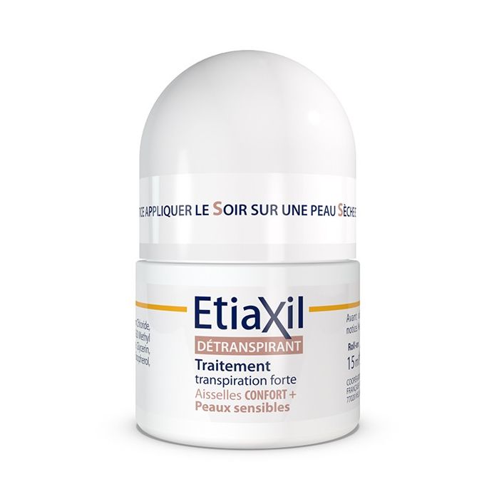 Etiaxil detranspirant Tolérance traitement transpiration forte peaux sensibles 15ml