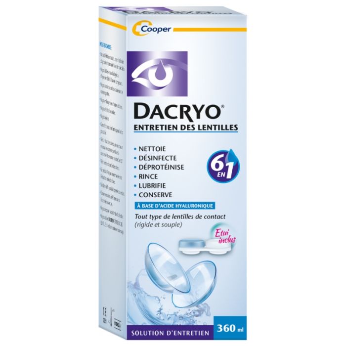 Dacryo Entretien des Lentilles Souple et Rigide 360ml