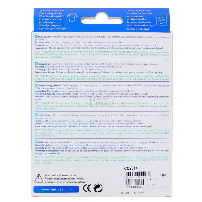 Coussinets plantaires epitact a l'epithelium 26 taille l