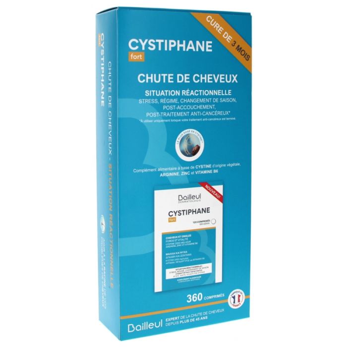 Cystiphane Fort Chute de Cheveux 360 comprimés
