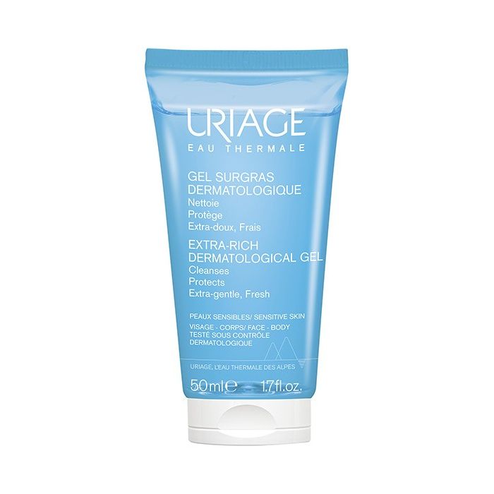 Uriage gel surgras dermatologique doux sans savon peaux sensibles corps 50ml