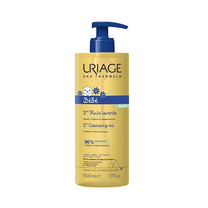 Uriage bébé 1ère huile lavante visage corps 500ml
