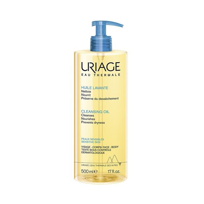 Uriage huile lavante nourrissante sans savon peaux sensibles corps 500ml