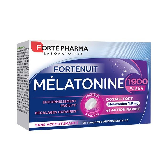 Forte Pharma nuit Melatonine 1900 flash 30 comprimés 