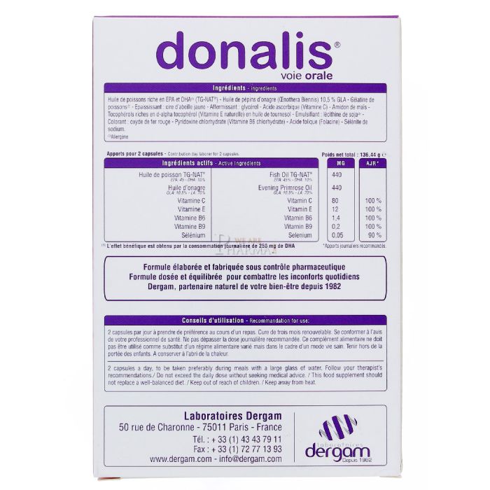 Dergam donalis 180 capsules