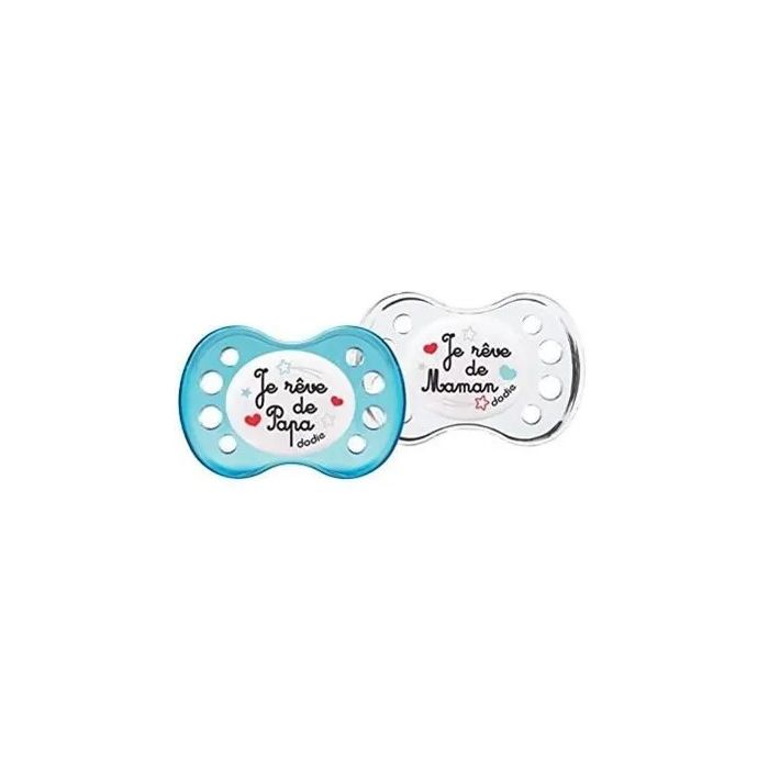 SUCETTE DODIE PHYSIOLOGIQUE SILICONE PHOSPHORESCENTE 6 MOIS + x2
