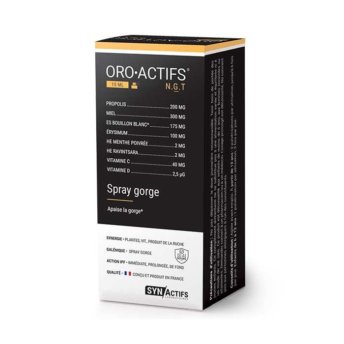 Synactifs oroactifs - maux de gorge - spray 15ml