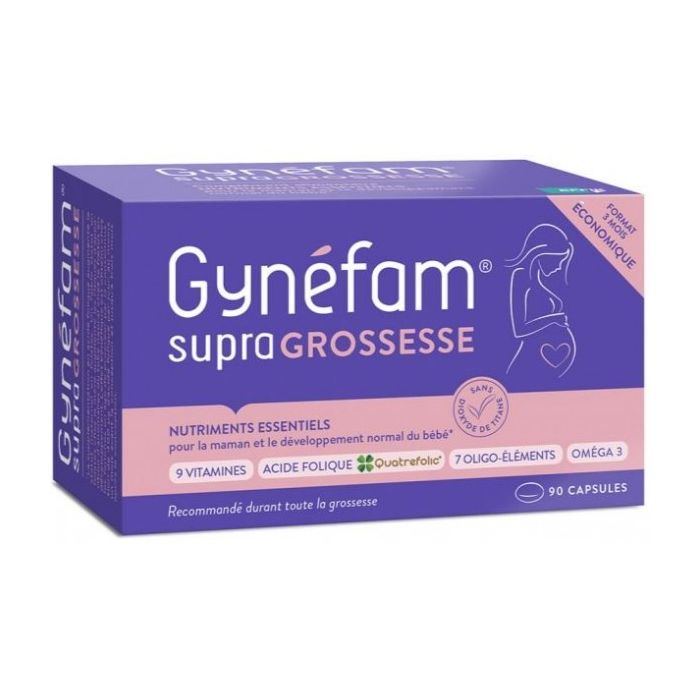 Complement gynefam supra grossesse - 90 capsules - vitamine b9. b12. d
