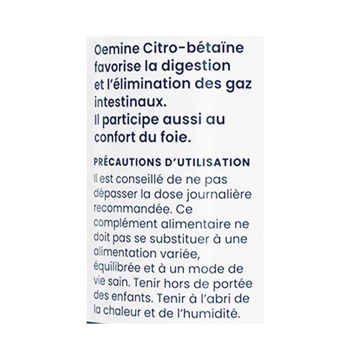 Oemine citro-betaïne 60 gelules