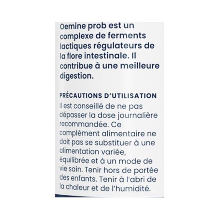 Oemine probiotic 60 gelules