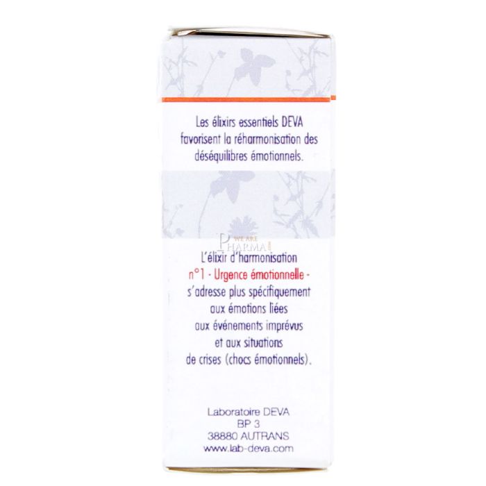 Elixir essentiel 1 urgence emotionnelle deva 5ml