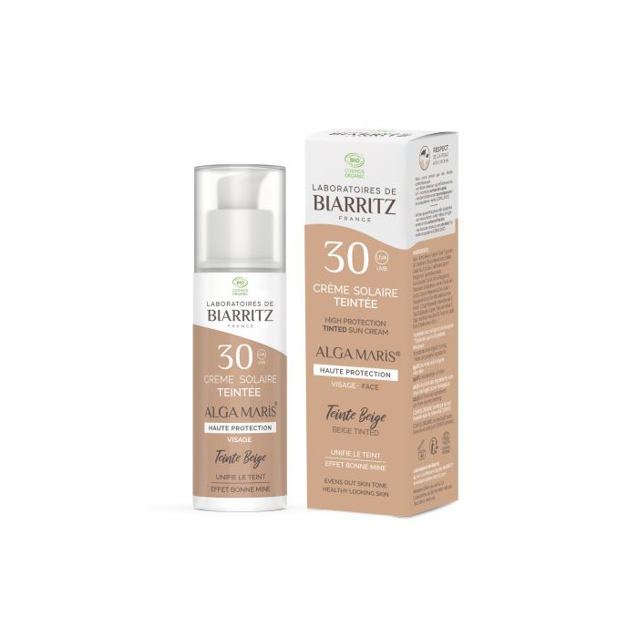 LABORATOIRES DE BIARRITZ Crème Solaire Visage Teintée Claire SPF30 BIO 50ml
